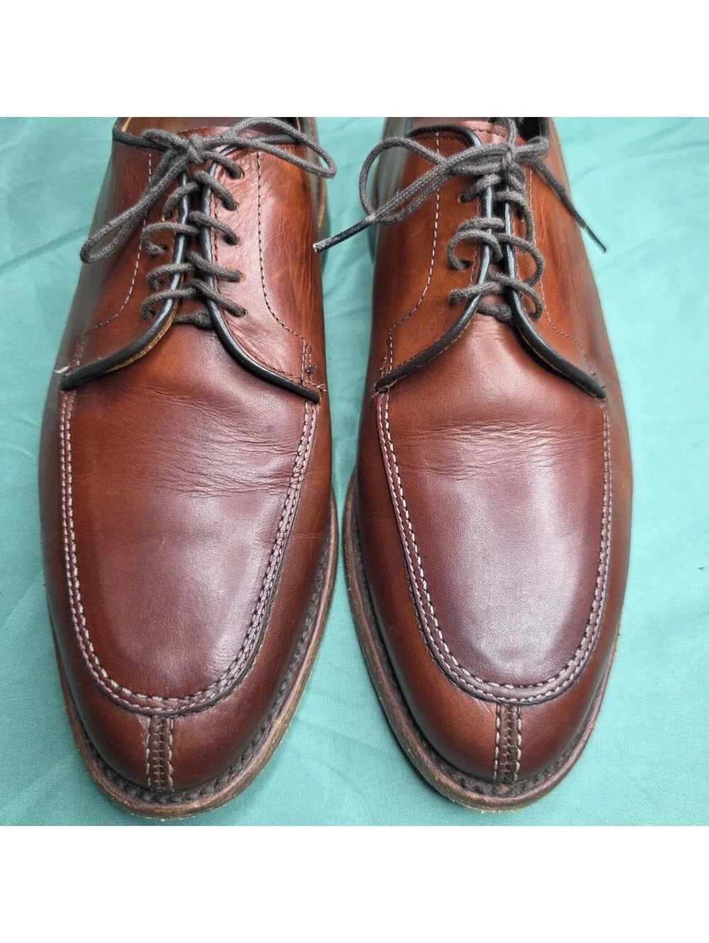 Allen Edmonds LaSalle Brown Leather Lace-Up Derby Round Toe Men's US Sz 8.4398